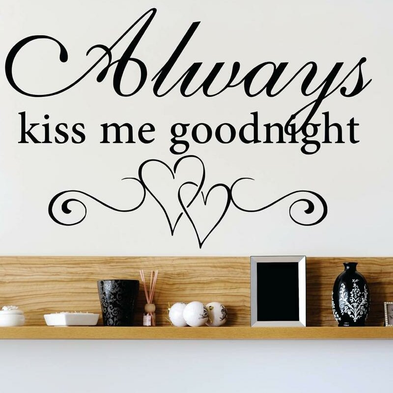 Design With Vinyl Always Kiss Me Goodnight Wall Decal And Reviews Wayfair